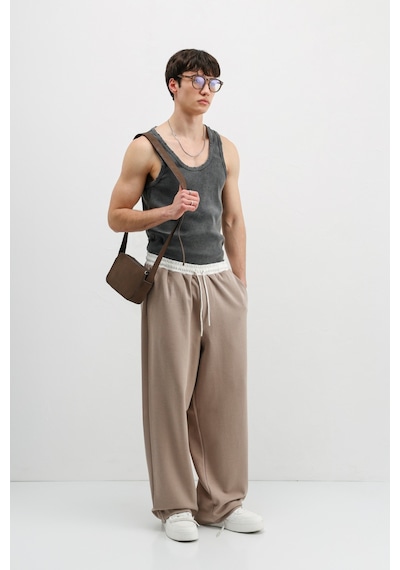 Vamos Baggy Fit Eşofman Alt V80-41 Vizon