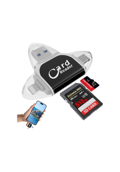 Card Reader 4 İn 1 Otg