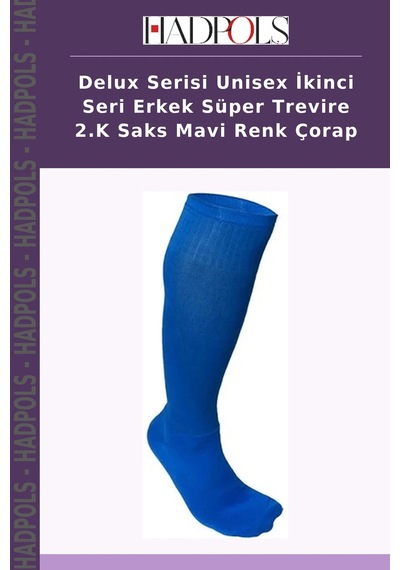 Hadpols Delux Serisi Unisex İkinci Seri Erkek Süper Trevire 2.k Saks Mavi Renk Çorap