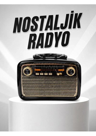 Müzik Kutusu Bluetooth Bağlantılı El Fenerli Nostaljik Tasarım Radyo 81902553