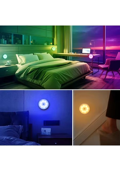 Şarjlı Rgb Led Gece Lambası 16 Renk Kumandalı Dekoratif Akıllı Işık - Renk Değiştiren Ortam Aydınlatma