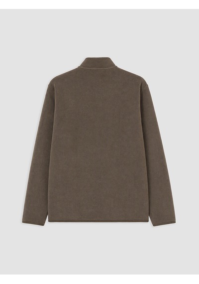 Lcwaıkıkı Classic Haki Dik Yaka Erkek Polar Fermuarlı Sweatshirt Diğer