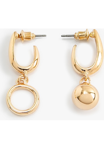 Koton Geometrik Charm Detaylı Küpe Sallantılı Altın 4sak70184aa 4SAK70184AA199 Altın