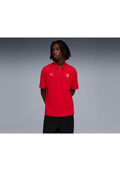 Puma Ferrarı Cloudspun Polo Erkek Günlük Polo Tişört 63424702 Kırmızı