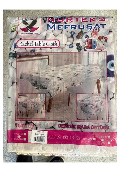 Plastik Pvc Masa Örtüsü 100x140 Cm Dikdörtgen Desenli, Silinebilir, Suya Dayanıklı Renkli