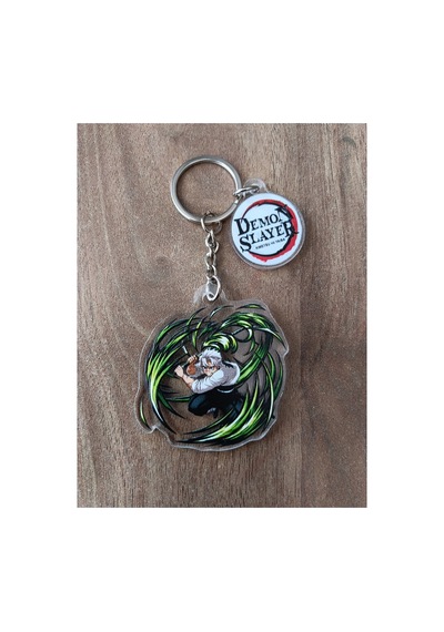 Owl Bag Demon Slayer: Kimetsu No Yaiba Anime Serisi Sanemi Desenli Acrylic Anahtarlık Çanta Süsü Çok Renkli