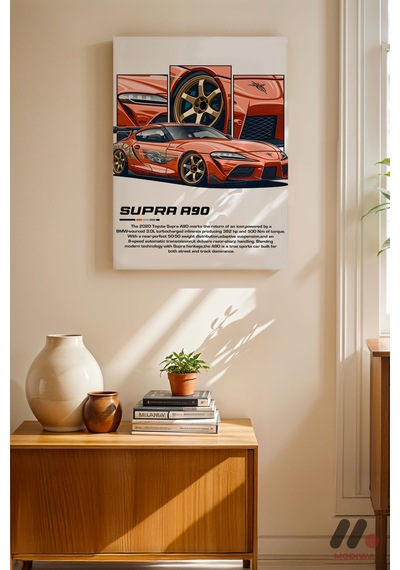 Toyota Supra A90 Jdm Poster, Çerçevesiz Yüksek Kalite Duvar Afişi - Oto Severlere Özel Hediye