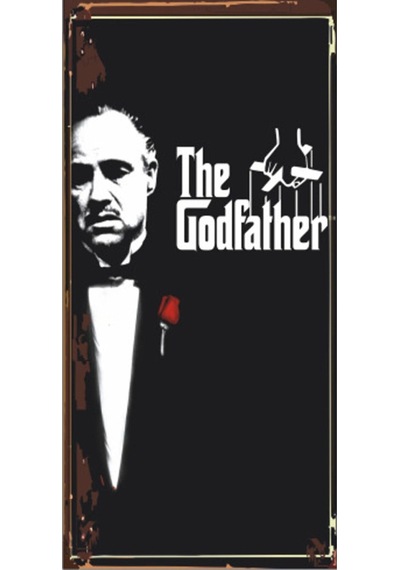 the godfather baba (10 CM X 20 CM) mini retro ahşap poster