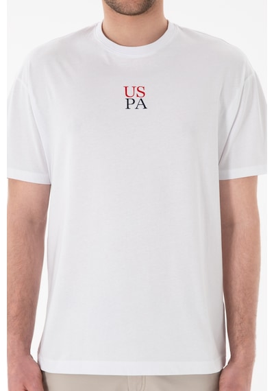 U.S. Polo Assn. Erkek Comfort Fit Bisiklet Yaka Beyaz Tişört 50306450-VR013