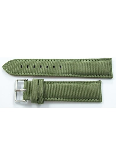 Bizon Haki Yeşil Kumaş Saat Kordonu 22Mm Dokuma Spor Perlon Kayış