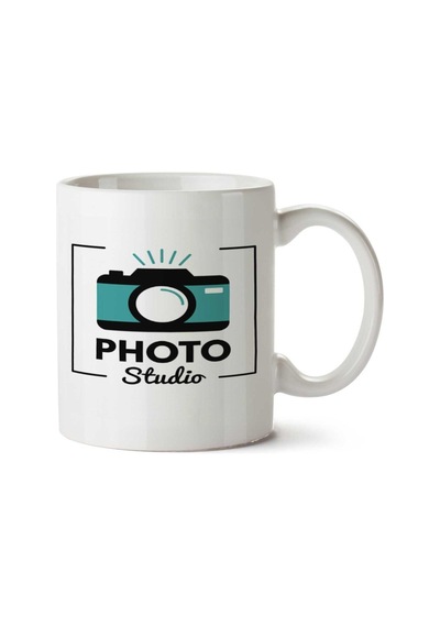 Photo Studio İki Tarafı Baskılı Kupa Bardak Çok Renkli