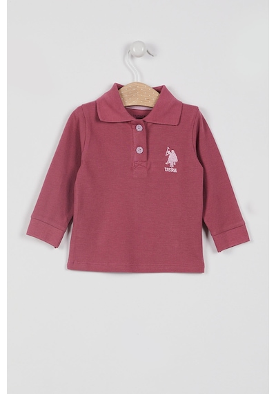 U.S. Polo Assn. U.S. Polo Assn Lisanslı Classic Gül Kurusu Bebek Uzun Kol Yakalı Sweatshirt Gülkurusu