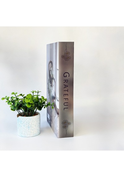 Kitap Görünümlü Dekoratif Kutu, İskandinav Tarzı Grateful Tasarım, Gizli Saklama Kutusu Ve Ev Ofis Süsleme Ürünü - Bagktpkt0015