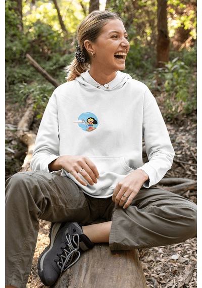 Süpergirl Ve Süperman Sevgili/çift/arkadaşlık 2'li Kapşonlu Sweatshirt Seti Beyaz