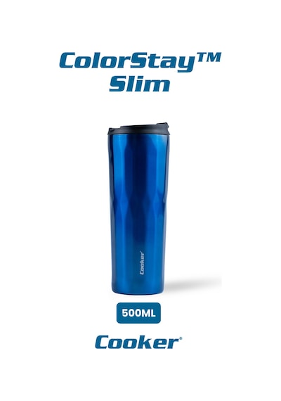 Cooker Colorstay Slim 500 Ml Paslanmaz Çelik Bardak Termos Ckr2100 Lacivert