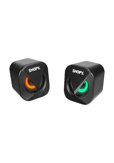 Snopy Sn-83u 1+1 2wx2 Mini Led Işıklı Usb Siyah Speaker