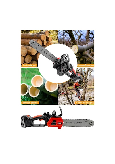58v5 30 Cm Palalı Şarjlı Ağaç Kesme Hızar Bıçkı Testere Dal Budama Makinesi