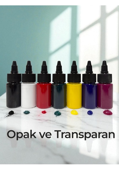 Yüksek Kalite Opak Ve Transparan Epoksi Pigment Seti 7 Renk 35 Gr