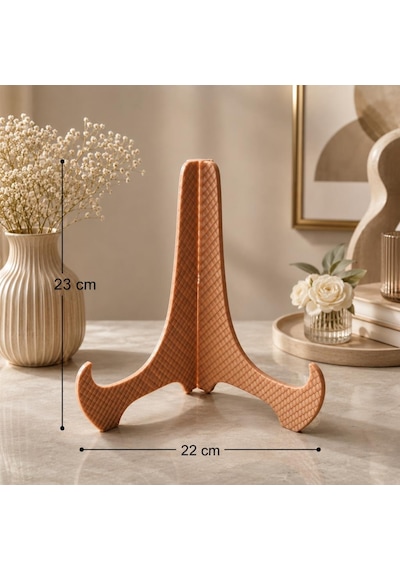 Büyük Boy Tabak Standı 23x22 Cm Dekoratif Tabak Şövalesi 5.2 Mm Battal Boy