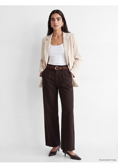 Lcw Vision Bej Krep Kadın Blazer Ceket