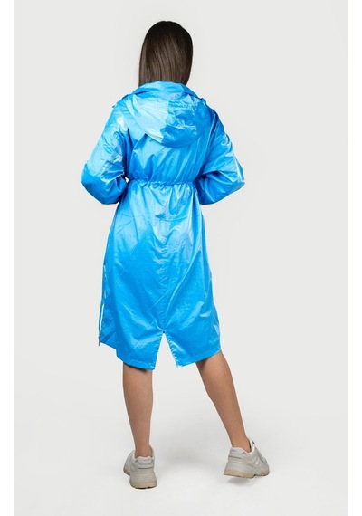 Pua Fashion Mavi Kalpli Kapşonlu Trench 001