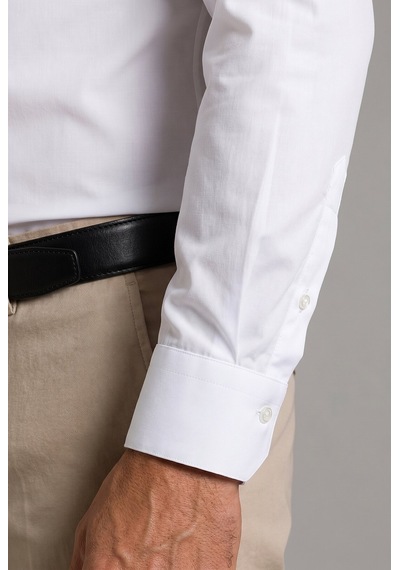 Bisse Beyaz Regular Fit Cepsiz Klasik Uzun Yaka Gömlek Gmkls252176 D01
