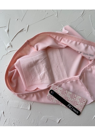 Mikro Lazer Kaşkorse Fitilli Kumaş Normal Bel Dikişsiz Slip/külot Pembe