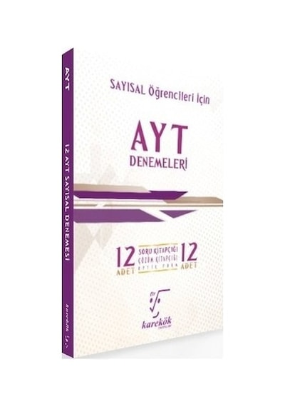 Karekök Yayınları Yks Ayt Sayısal 12 Li Denemeleri