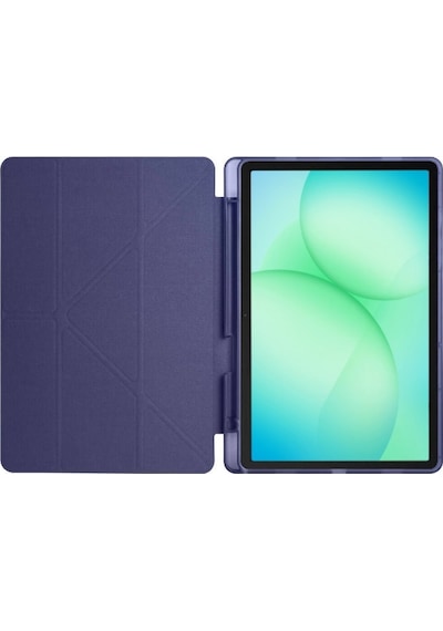 Samsung Galaxy Tab A11 Plus 2025 Kılıf Uyumlu Standlı Kalem Bölmeli Akıllı Trifolding Kapak Sm-x230 Lacivert