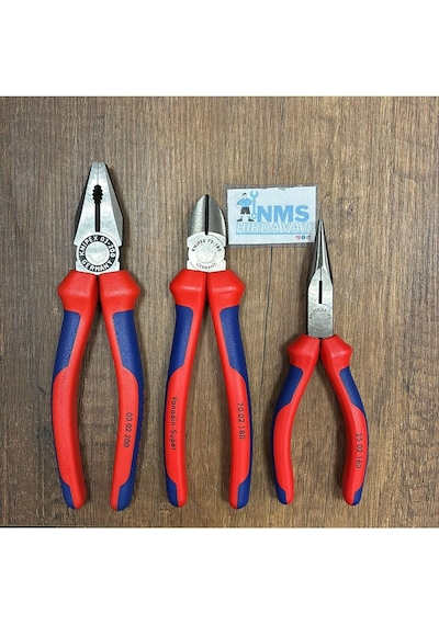 Tr 200 Mm Pense 180 Mm Yan Keski 160 Mm Kargaburun 3'lü Set, Knipex3set200