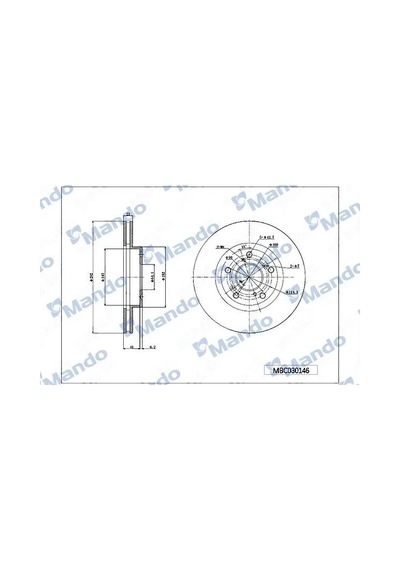 Honda Civic 8 Fren Diski On 2006-2013 Mando Mbc030146 2adettir