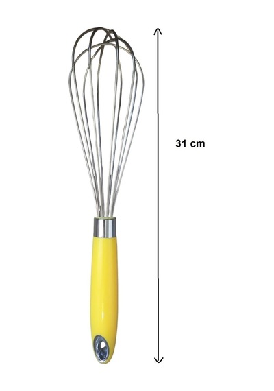 Kalın Telli, Kalın Saplı Çırpıcı 31 Cm Sarı Metal Diğer
