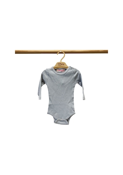 Tiffany Baby & Kids Tiffany Baby Organik Theme Uzun Kol Çıtçıtlı Body 88011 Mavi