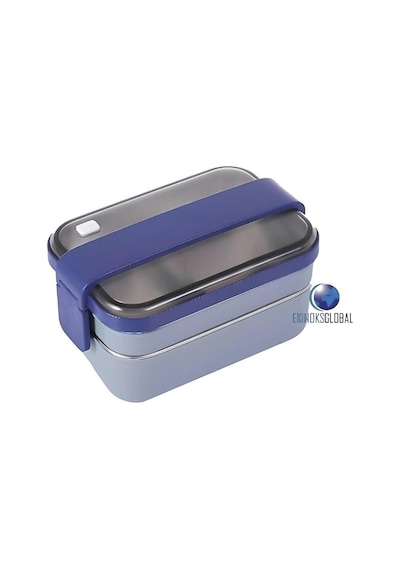 Vagonlife Lunch Box Çelik Gri-mor Beslenme Kabı-sefer Tası 1200 Ml Bl20183 Mor