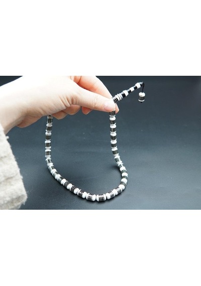 Helezon İşlemeli Oltu Taşı Tesbih St000156