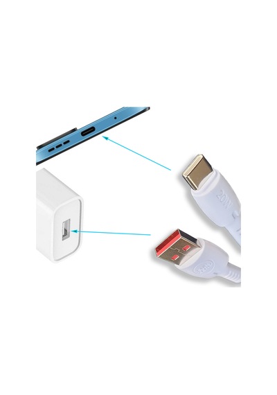 Samsung Galaxy Uyumlu M30 - M30s Şarj Kablosu Usb - Type-c 3.4a 20w