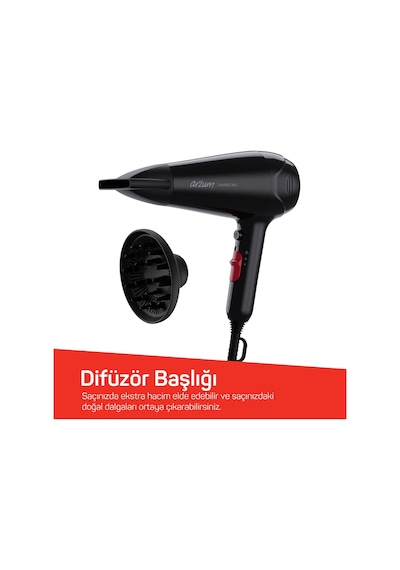 Hairstar Saç Kurutma Makinesi - Siyah - Ar5113