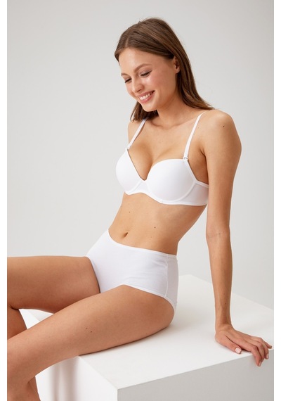 Pierre Cardin Kadın Beyaz 6045 Milan Push Up Dolgulu Micro Sütyen Tak - Çıkar Askılı Beyaz