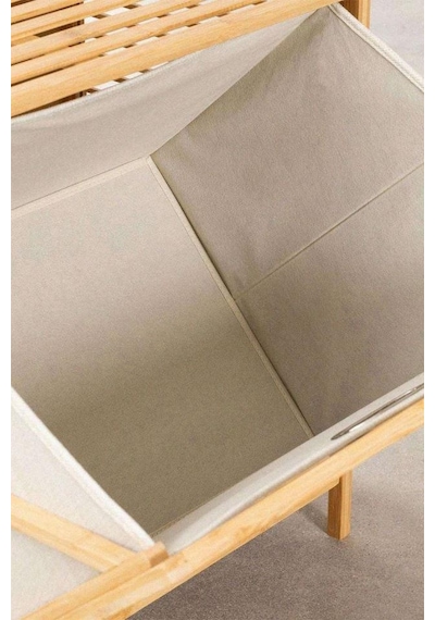 Digithome Bambu Xl Kirli Sepetli 2 Raflı Çok Amaçlı Banyo Düzenleyici Çamaşır Sepeti Organizer Db-0004