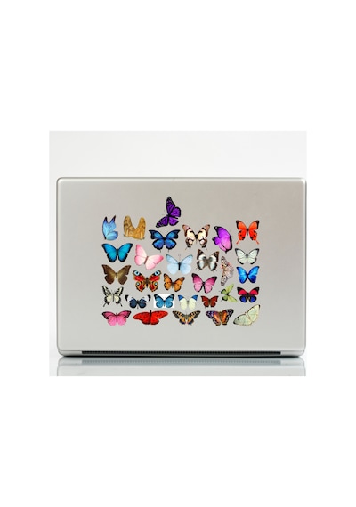 66'lı Fairycore Kelebek Sticker Seti - Etiket Seti Scrapbook Bullet Journal Çok Renkli