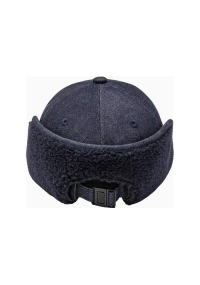 A.p.c Tommie Baseball Cap Yün Ve Denim Unisex Şapka Lacivert 56