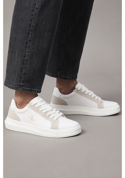 Calvin Klein Jeans Erkek Chunky Cupsole Mg Canvas Ayakkabı Ym0ym0121902s Beyaz