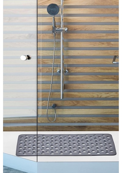 Kaydırmaz Duşakabin Banyo Ve Duş Paspası 66 Adet Vantuzla Yapışır 33 X 66 Cm Gri