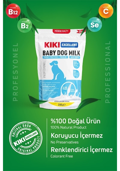 Kıkı Excellent Köpek Süt Tozu Whey Protein + İnülin 200 G