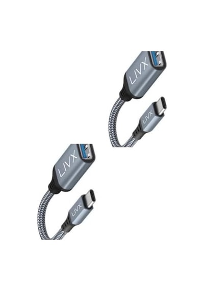 Usb 3.0 To Type-c Çevirici Dönüştürücü 60w Hızlı Şarj Desteği 15 Cm Kablolu Otg Adaptör Xiaomi Macbook İle Uyumlu Gri Ottca-01 İkili Paket