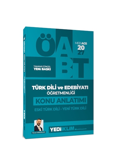 Yediiklim Yayınları 2027 Meb Ags Öabt Türk Dili Ve Edebiyatı Öğretmenliği Eski Türk Dili Yeni Türk Dili Konu Anlatımı
