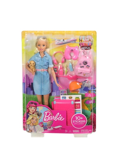 Barbie Seyahatte Bebeği Ve Aksesuarları    Fwv25
