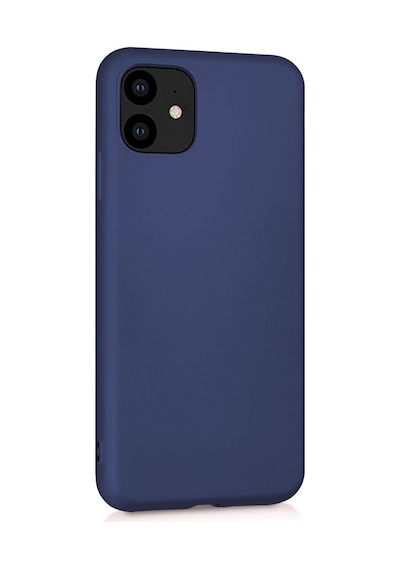 Apple Uyumlu iPhone 11 Kılıf Silikon Rubber Arka Kapak Lacivert
