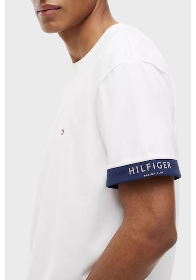 Tommy Hilfiger Pamuklu Regular Fit Bisiklet Yaka T Shirt Erkek T Shirt Mw0mw43203 Ybr Beyaz