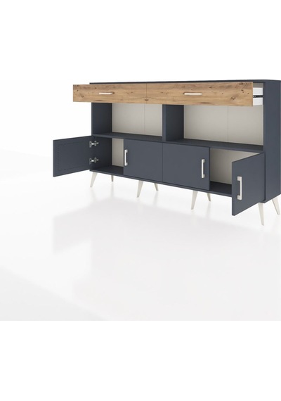 Arges Konsol 2 Raflı 2 Çekmeceli 4 Kapaklı 176x30x99 Antrasit-ant Antrasit-antrasit/çam Arges Konsol 2 Raflı 2 Çekmeceli 4 Kapaklı 176x30x99 Antrasit-ant Antrasit-antrasit/çam